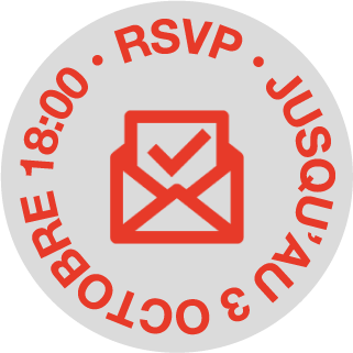RSVP jusqu'au 3 octobre 18:00